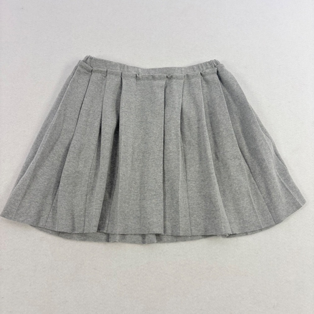 Crewcuts Pleated Skirt Girls Sz 12 Gray Cotton Knit School Girl Uniform  preppy